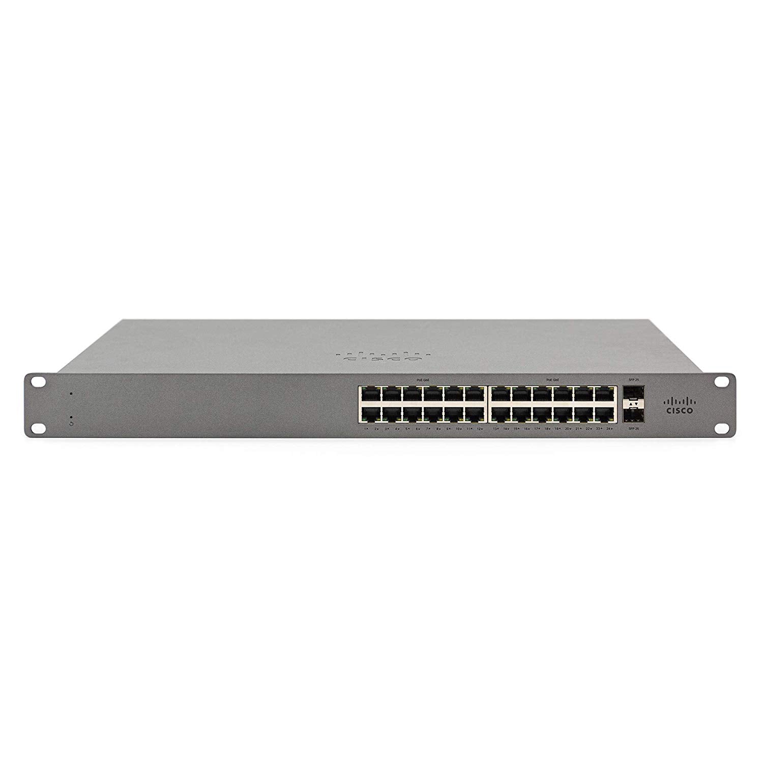 Cisco Meraki Unclaimed Cloud Managed 24 Port PoE Gigabit Switch - MS12